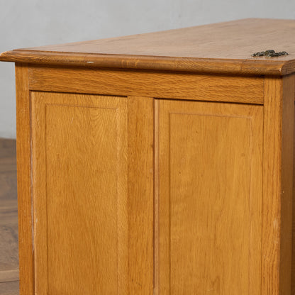 英国 クラシック オーク材 ブランケットボックス