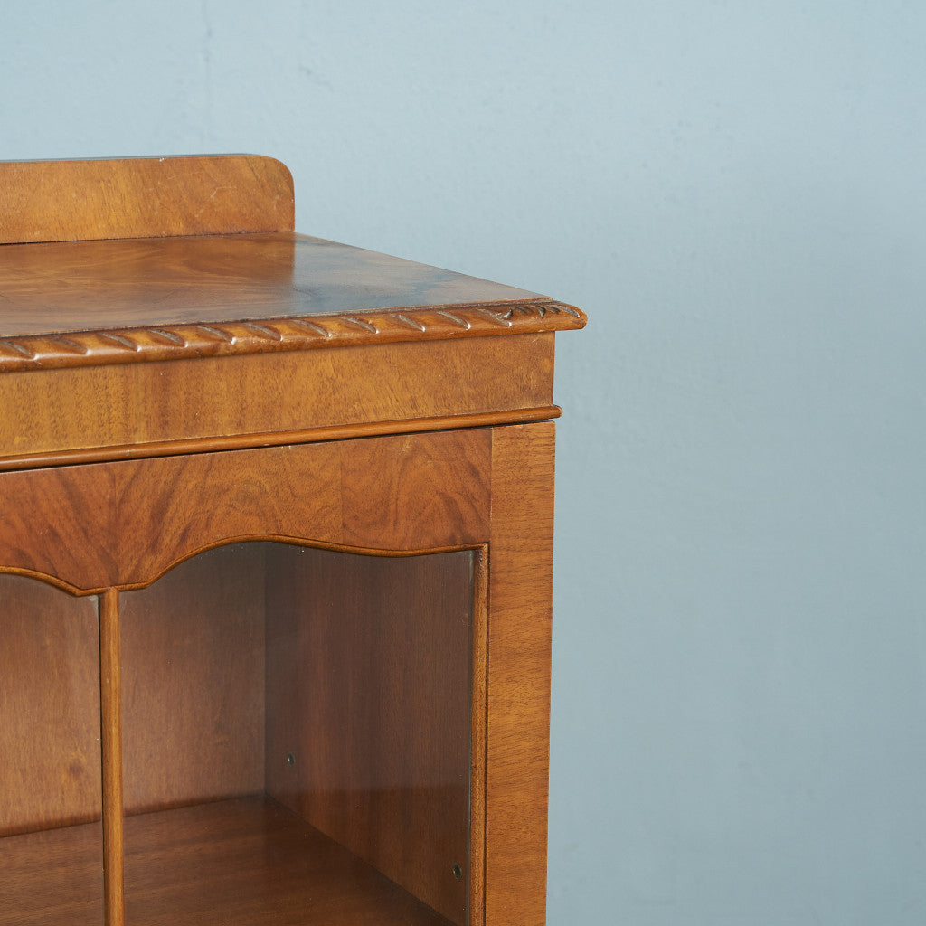 英国クラシック ウォールナット材 ブックケース / 食器棚