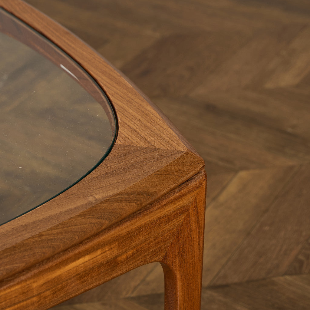 ヴィンテージ スクエア ガラス センターテーブル