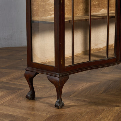 英国 クラシック ディスプレイ ガラス キャビネット