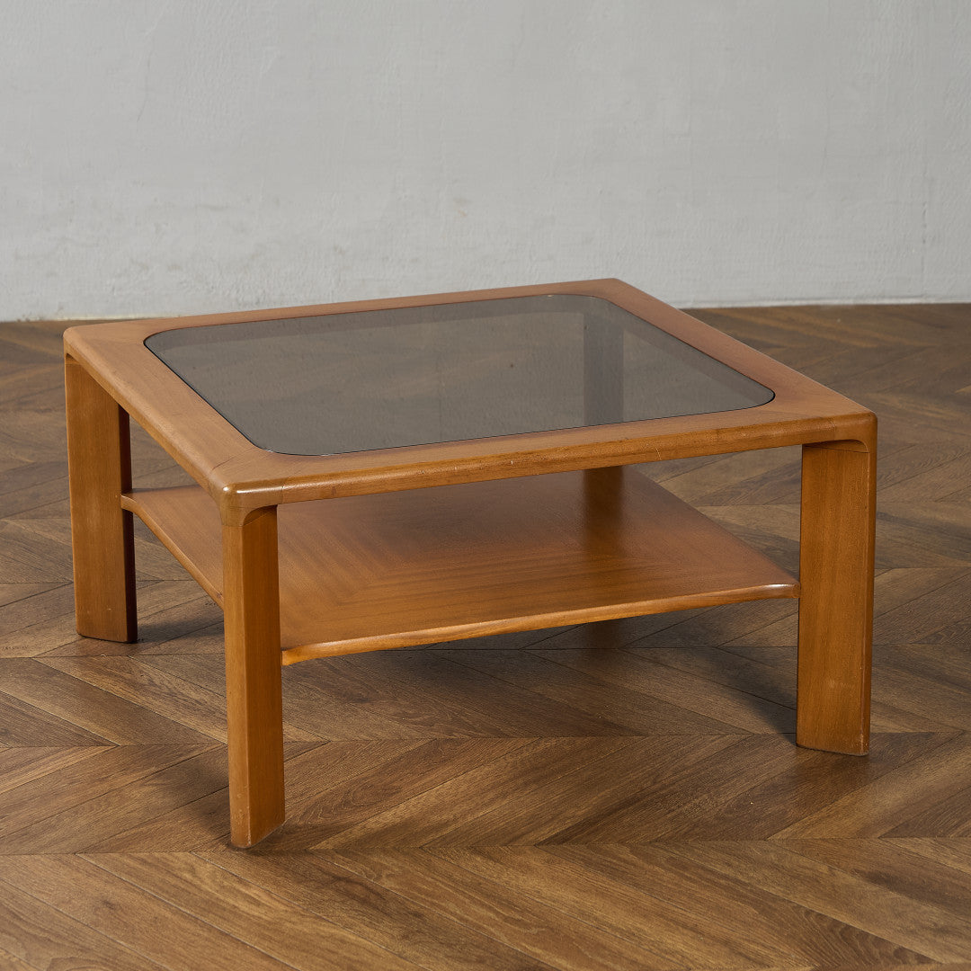 ヴィンテージ  ガラストップ コーヒーテーブル