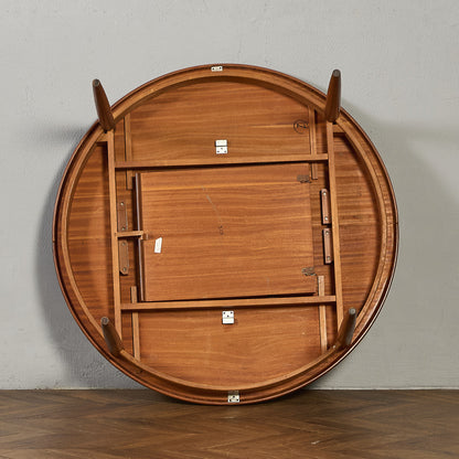 エクステンション ラウンド ダイニングテーブル 天板再塗装済み