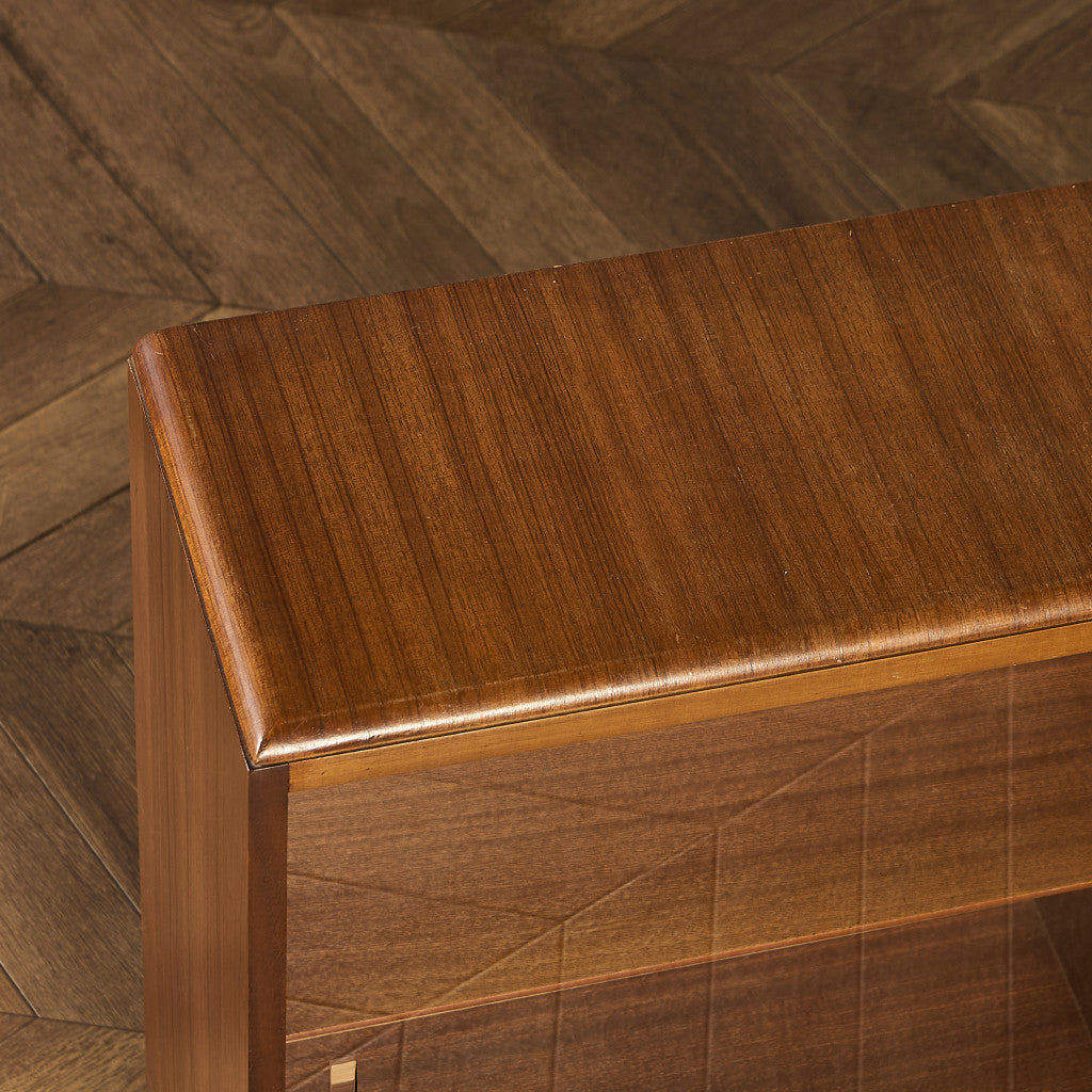 英国 ヴィンテージ ナロー ガラス ブックケース 食器棚