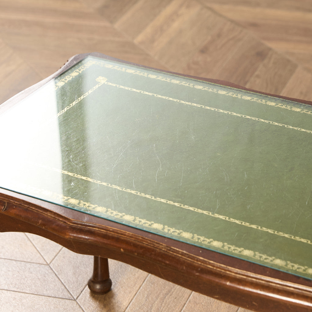 英国 クラシック ガラストップ コーヒーテーブル