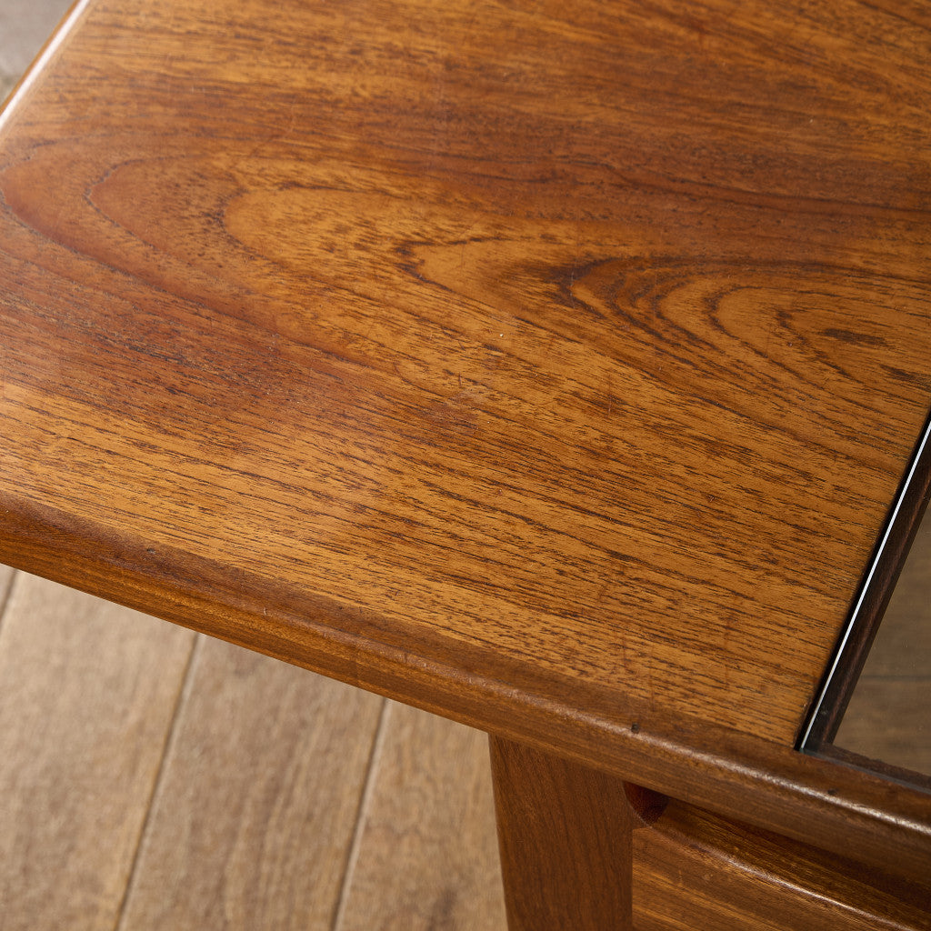 ロングジョン ヴィンテージ ガラストップ コーヒーテーブル