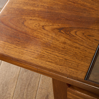 ロングジョン ヴィンテージ ガラストップ コーヒーテーブル