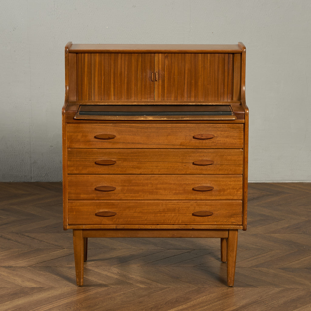 英国 ヴィンテージ 蛇腹扉 ライティングビューロー