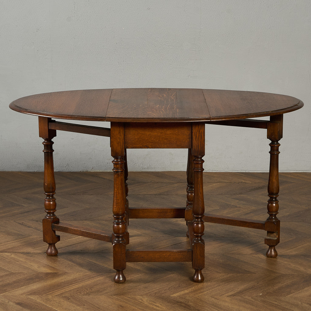 英国 クラシック ドロップリーフ ゲートレッグテーブル