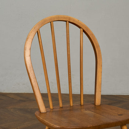 ヴィンテージ 4本 スポーク フープバックチェア ネイビーブルーラベル