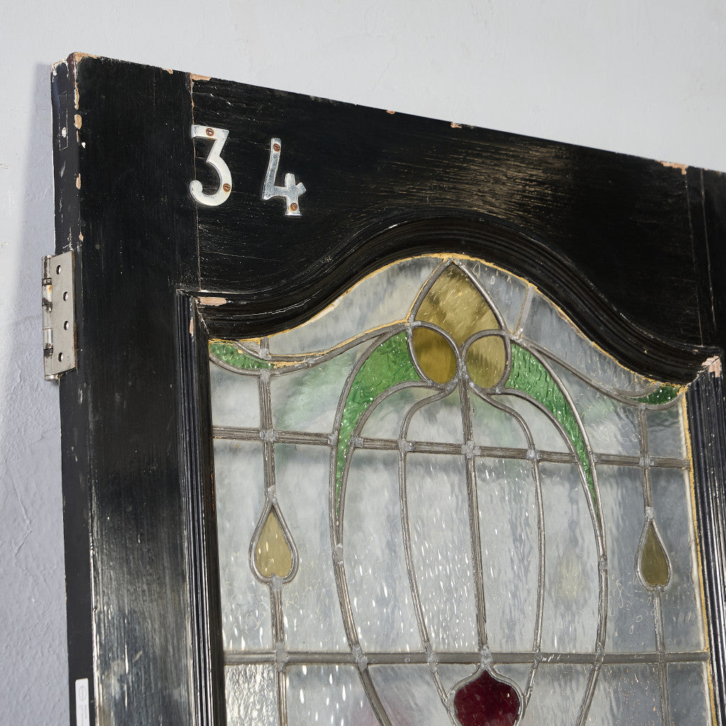 英国 アンティーク ペインテッド ステンドグラス ドア