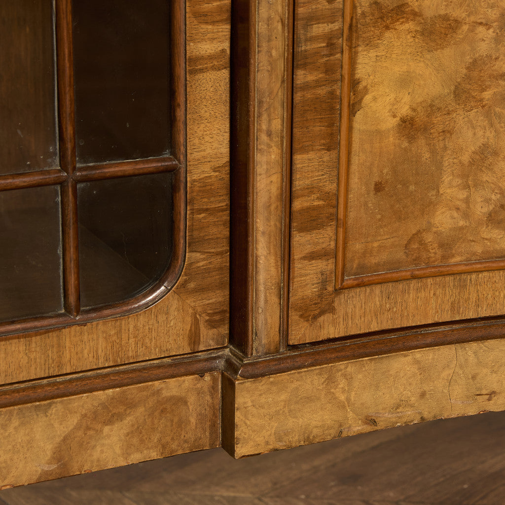 英国 クラシック ウォールナット ブックケース 食器棚