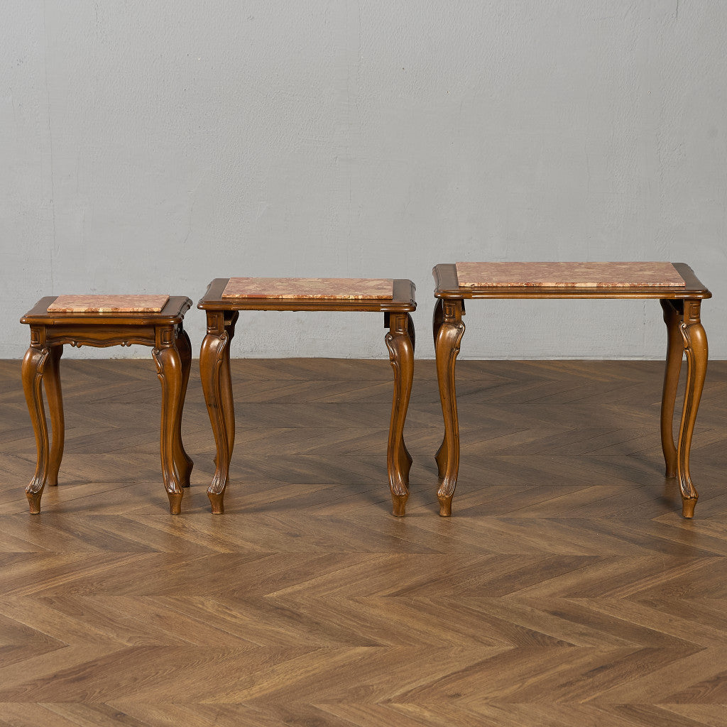 英国 クラシック 大理石 ネストテーブル サイドテーブル #96617