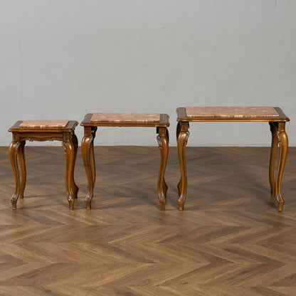 英国 クラシック 大理石 ネストテーブル サイドテーブル #96617