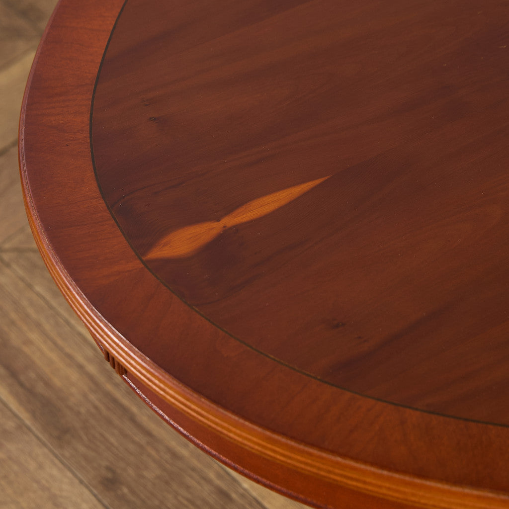 英国 クラシック イチイ材 オーバル センターテーブル