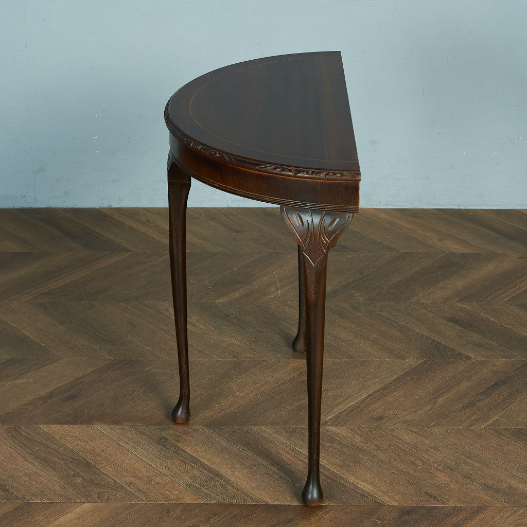 英国製 ハーフムーンテーブル