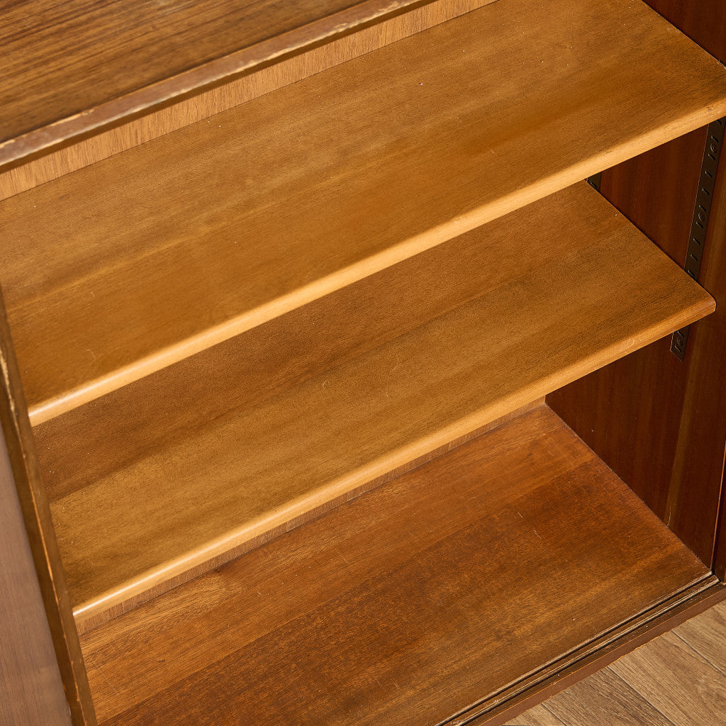 ヴィンテージ ナロー ガラスキャビネット ブックケース