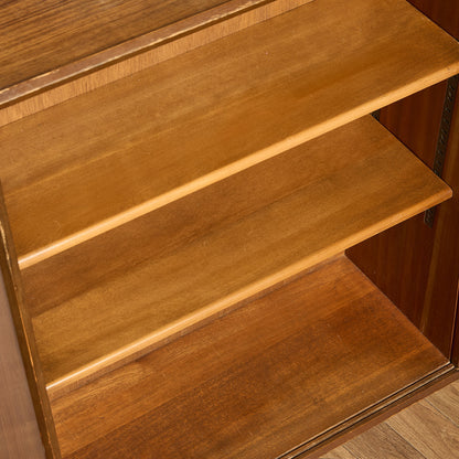 ヴィンテージ ナロー ガラスキャビネット ブックケース