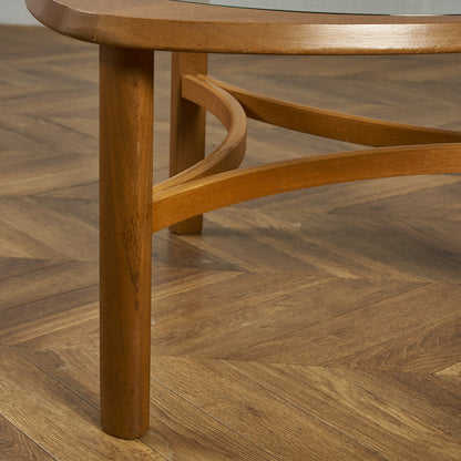 ヴィンテージ トライアングル ガラストップ テーブル