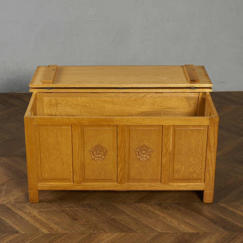 英国クラシック オーク材 ブランケットボックス