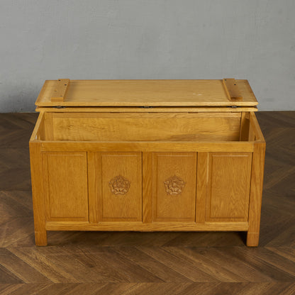 英国クラシック オーク材 ブランケットボックス