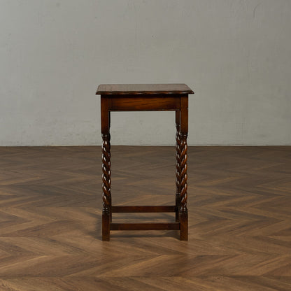 英国 クラシック オーク材 サイドテーブル