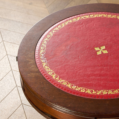 英国 クラシック リージェンシー 様式 ドラムテーブル