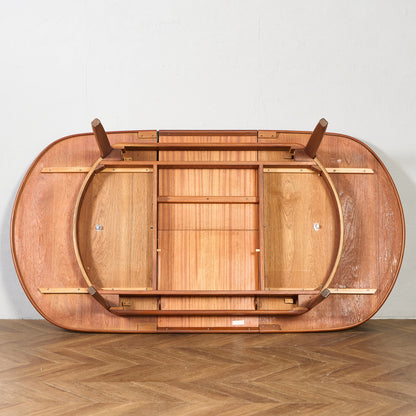 英国 ヴィンテージ オーバル ロング ダイニングテーブル