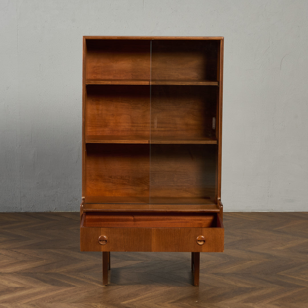 ヴィンテージ ガラス キャビネット 本棚