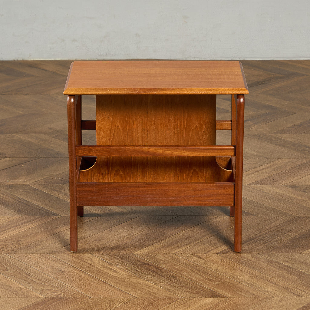 英国 ヴィンテージ マガジンラック サイドテーブル #91699