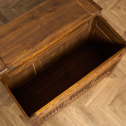 英国 クラシック オーク ブランケットボックス