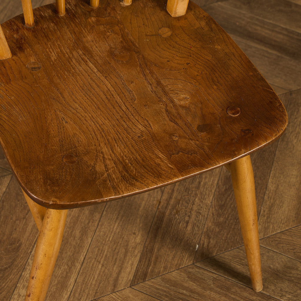 ヴィンテージ 4本 スポーク フープバックチェア ラウンドゴールドラベル