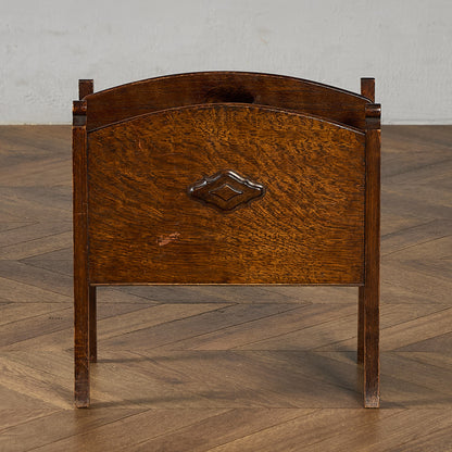 英国 クラシック オーク材 マガジンラック