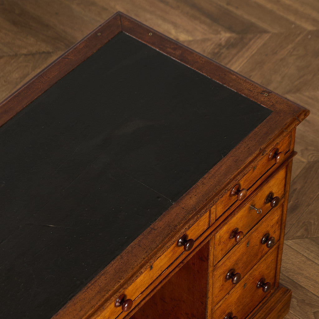 英国 アンティーク 両袖 デスク