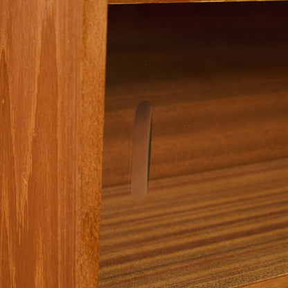 英国 ヴィンテージ ナロー ガラス ブックケース 食器棚