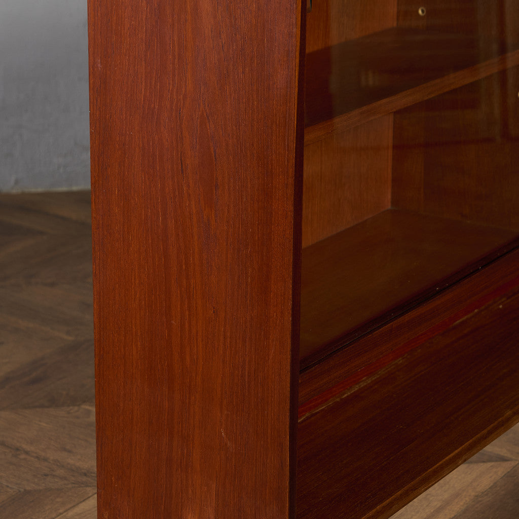 英国 ヴィンテージ ガラス キャビネット カスタム アイアン ヘアピンレッグ