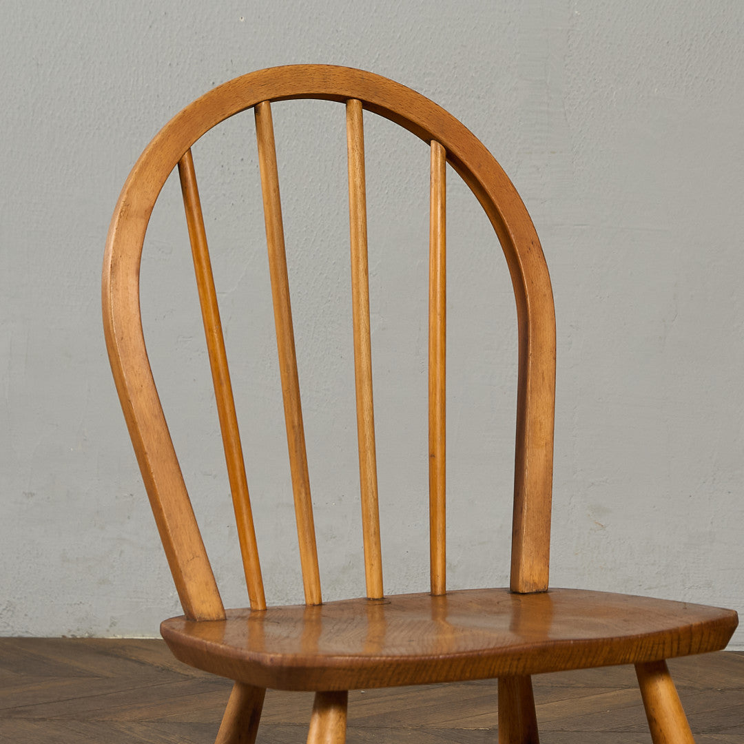 アーコール ERCOL ヴィンテージ 4本 スポーク フープバックチェア ネイビーブルーラベル #89767
