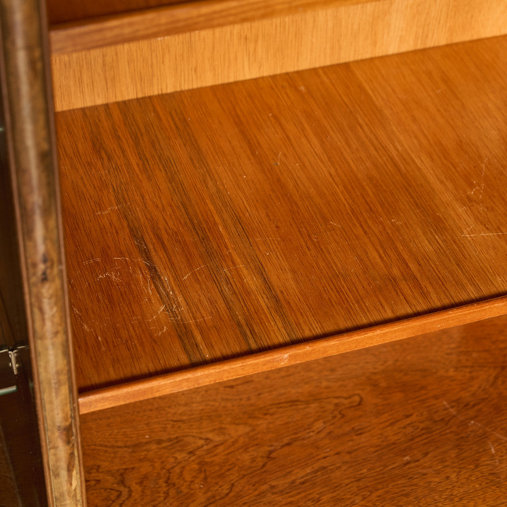 英国 クラシック ウォールナット ブックケース 食器棚