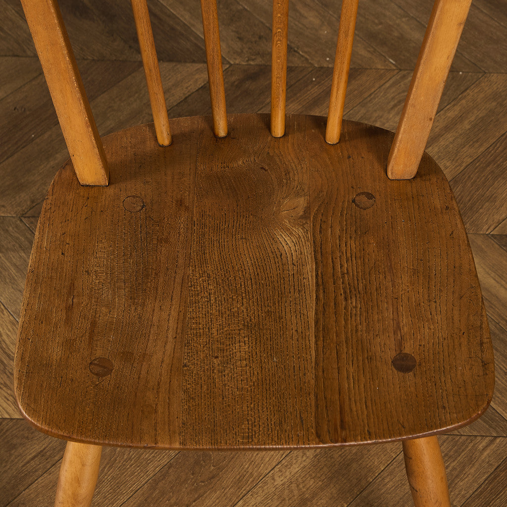 ヴィンテージ 4本 スポーク フープバックチェア ネイビーブルーラベル