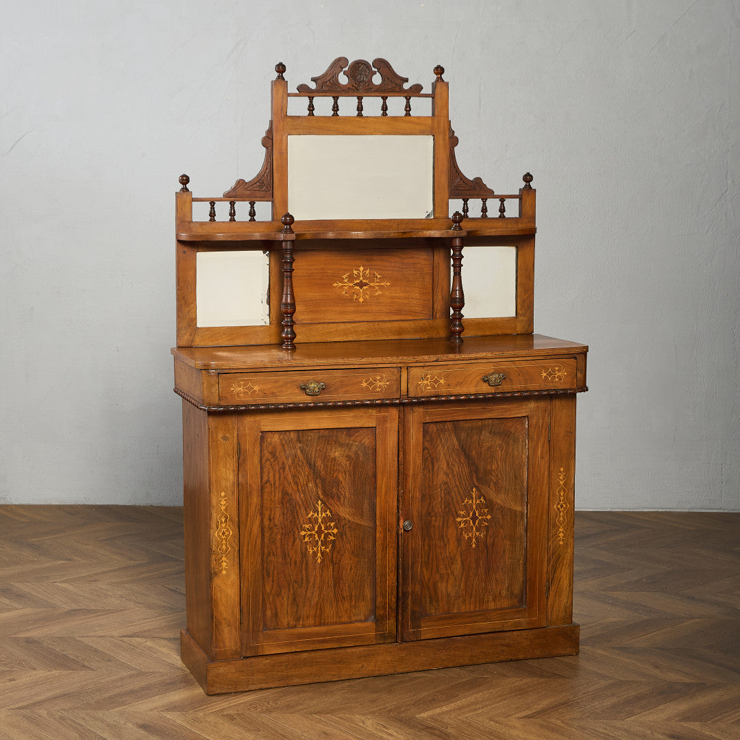 英国 アンティーク ミラーバック サイドボード シフォニア