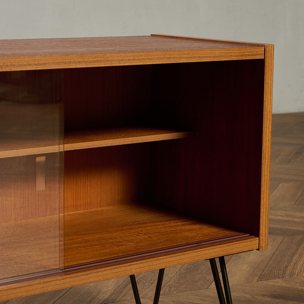 英国 ヴィンテージ ブックシェルフ カスタム アイアンヘアピンレッグ