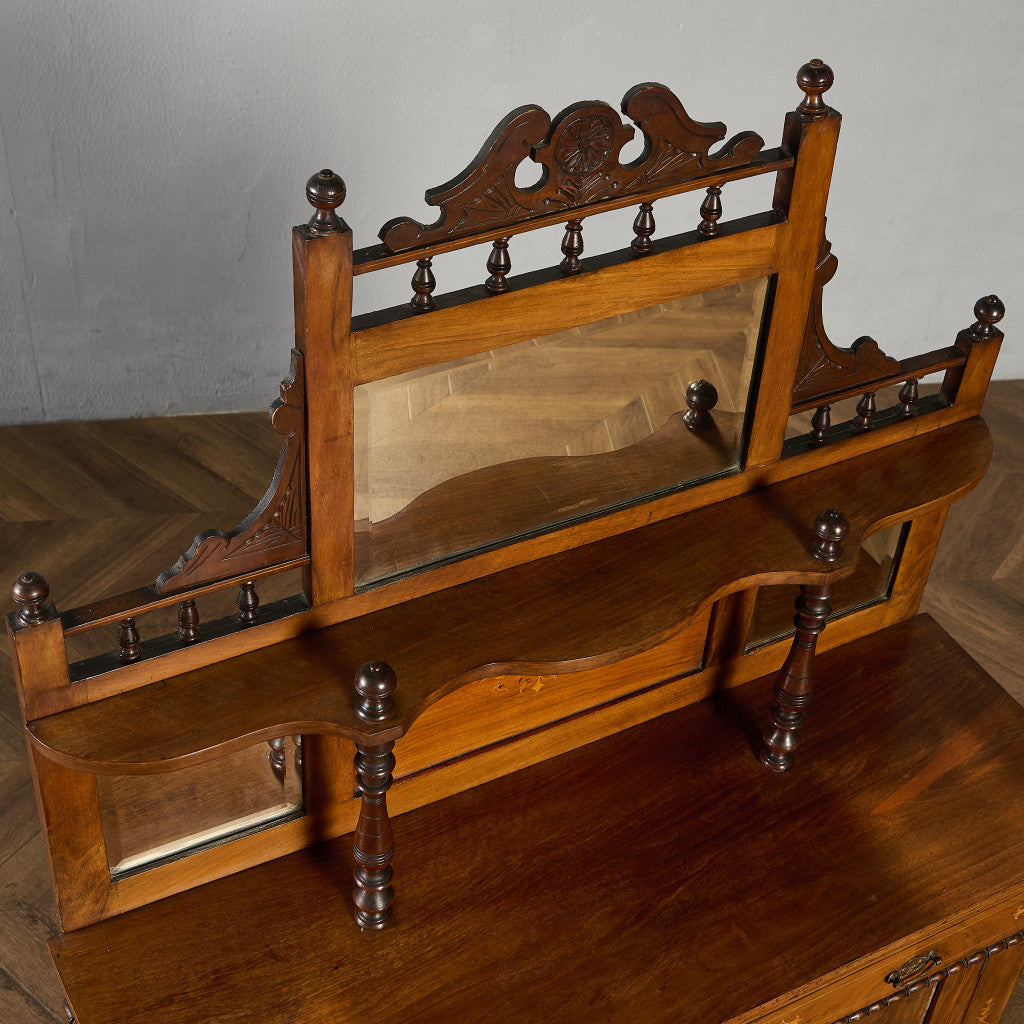 英国 アンティーク ミラーバック サイドボード シフォニア