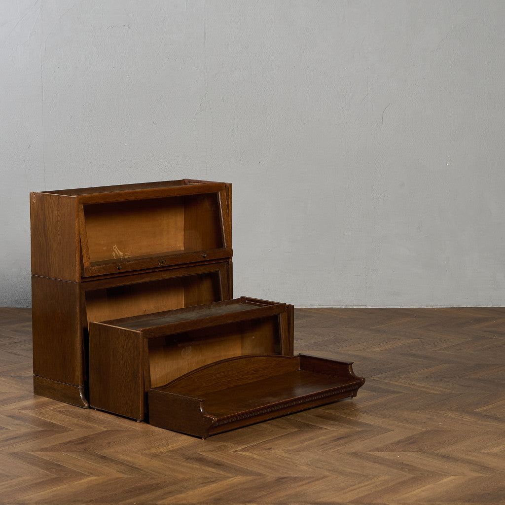 英国 アンティーク 3段 スタッキング ブックケース