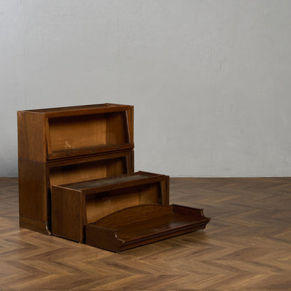 英国 アンティーク 3段 スタッキング ブックケース