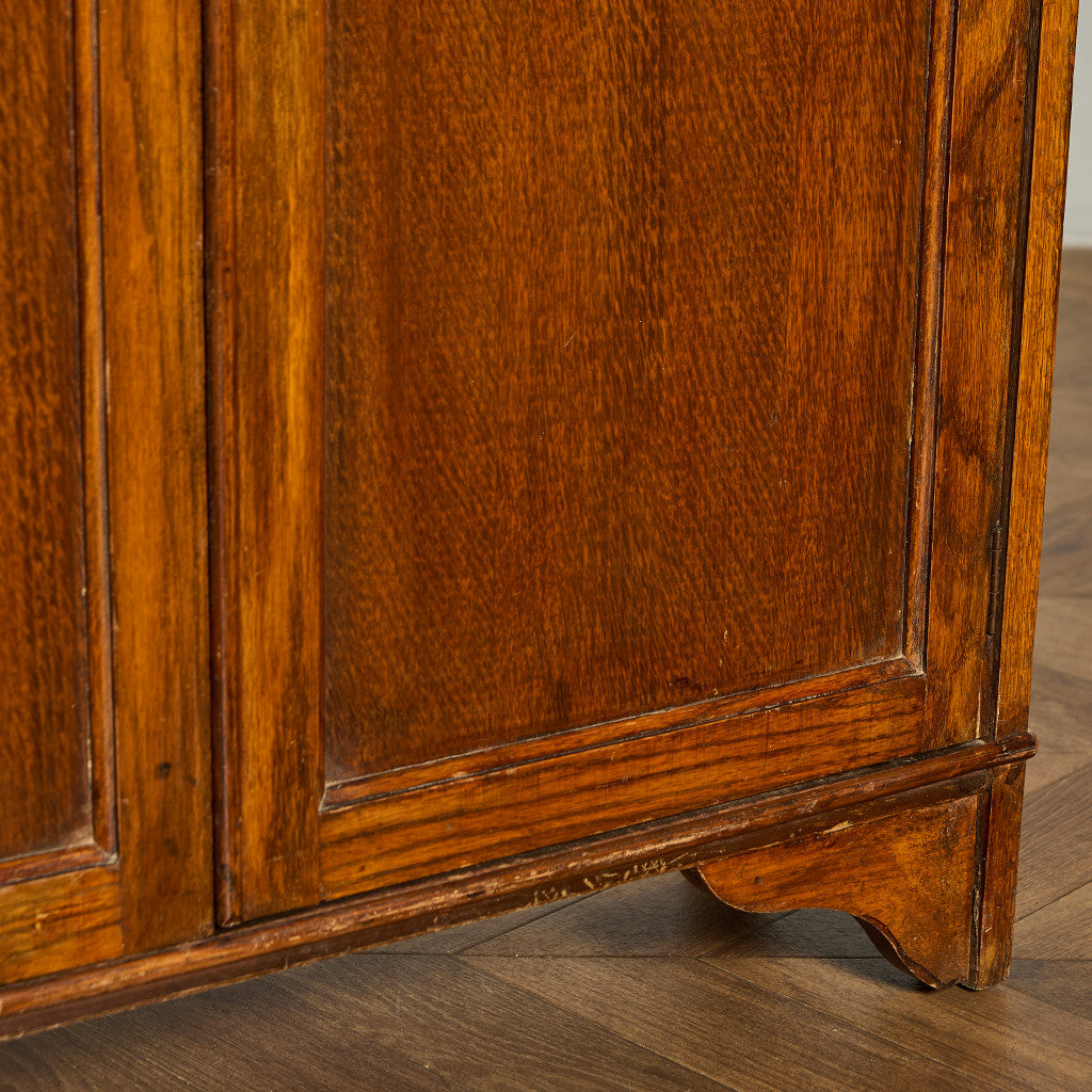 英国 クラシック オーク材 ブックケース 食器棚