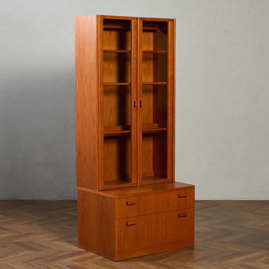 ヴィンテージ ガラス キャビネット