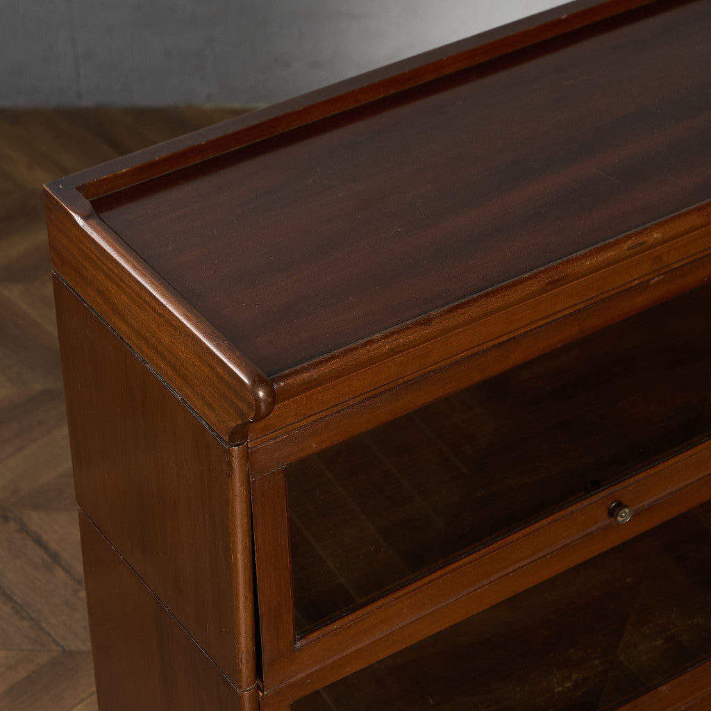 英国 クラシック 3段 スタッキング ブックケース