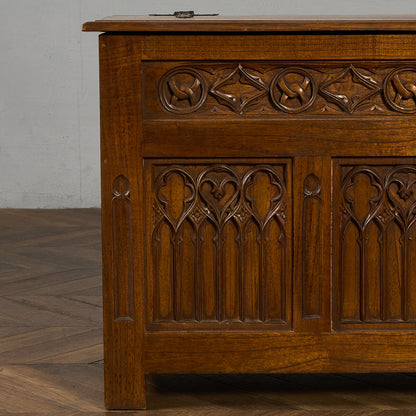 英国 クラシック オーク ブランケットボックス