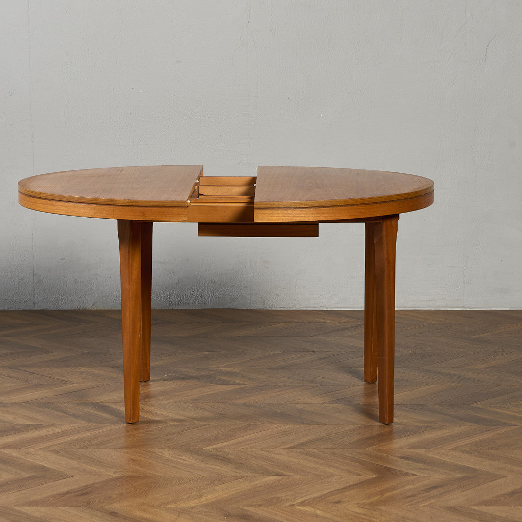 英国 ヴィンテージ エクステンション ラウンド ダイニングテーブル