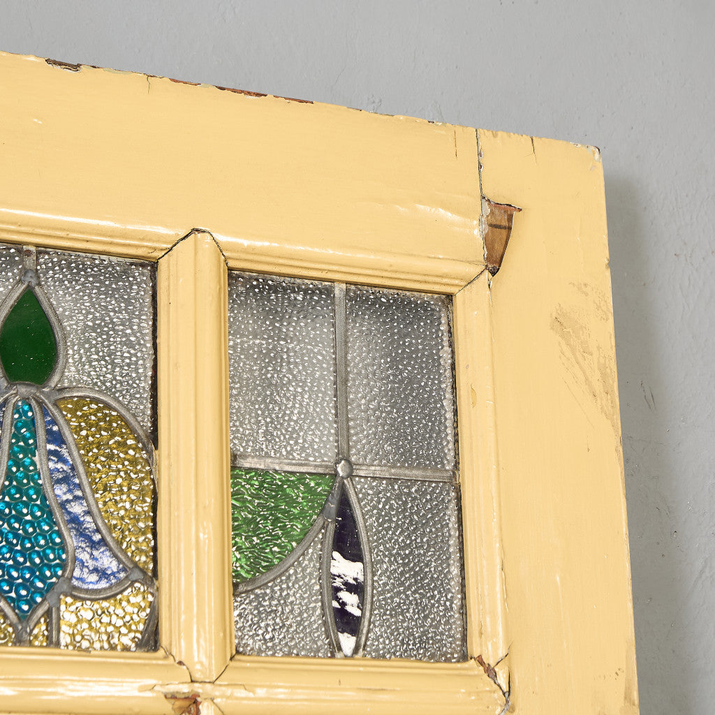 英国 アンティーク ペインテッド ステンドグラス ドア