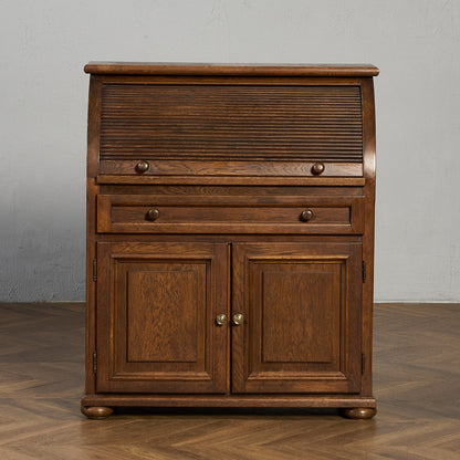 英国 クラシック ロールトップ ライティング ビューロー